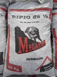 Ripio de 1/2 - saco de 50 Kg